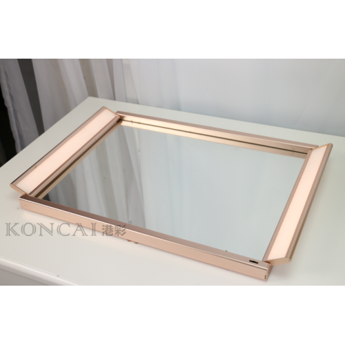 2017 NEW design fashion portable aluminum mirror with lights