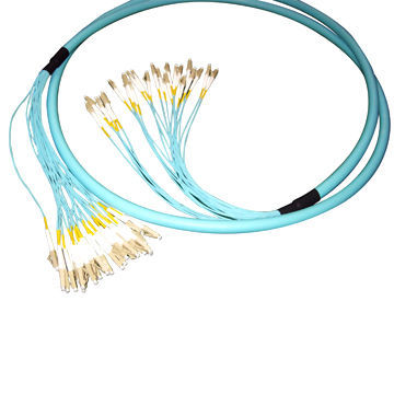 Multi Fan-out Fiber-optic Cable, 10 Gigabit OM3 LC Connector