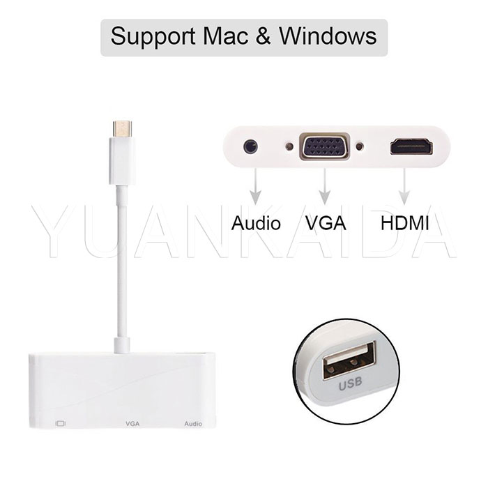USB- C to HDMI VGA Adapter
