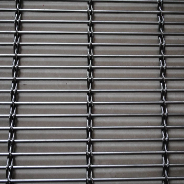 Metal Flat Spiral Wire Fabric Facades Divider
