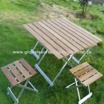Outdoor Table Set , Made of 60% Bamboo/Wood Fiber