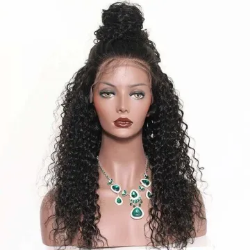 Wholesale HD Transparent Lace 100% Human Hair Deep Wave Wig,Brazilian Hair Water Wave Lace Front Wigs With Baby Hair