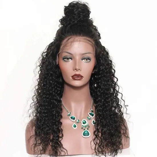 Wholesale HD Transparent Lace 100% Human Hair Deep Wave Wig,Brazilian Hair Water Wave Lace Front Wigs With Baby Hair