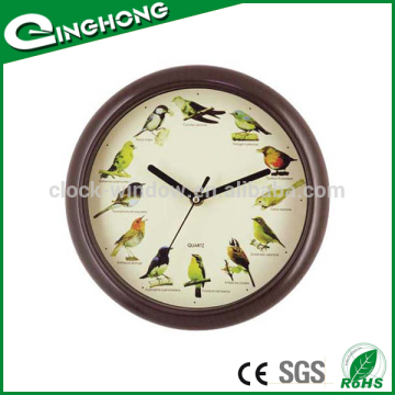 bird sounds clock, bird wall clock, music clock