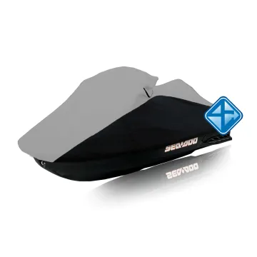 Waterproof UV-Resistant Black & Grey PWC Seadoo Jet Ski Boat Cover for Marine