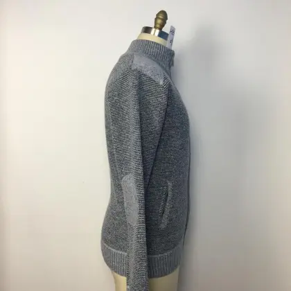 Men's Zippered Shrug Cardigan Knitted Sweater