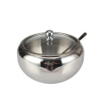 Stainless Steel Sugar Pot with Lid and Spoon