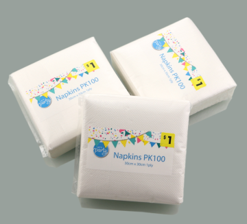 Disposable napkins made from virgin wood pulp