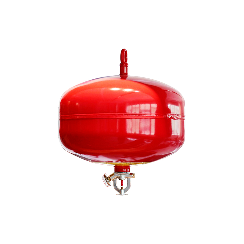 Hanging dry powder fire extinguisher