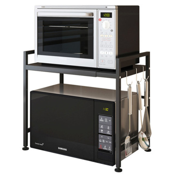 Pemegang Penyimpanan Rak Microwave Metal yang Boleh Dilaruskan Dapur