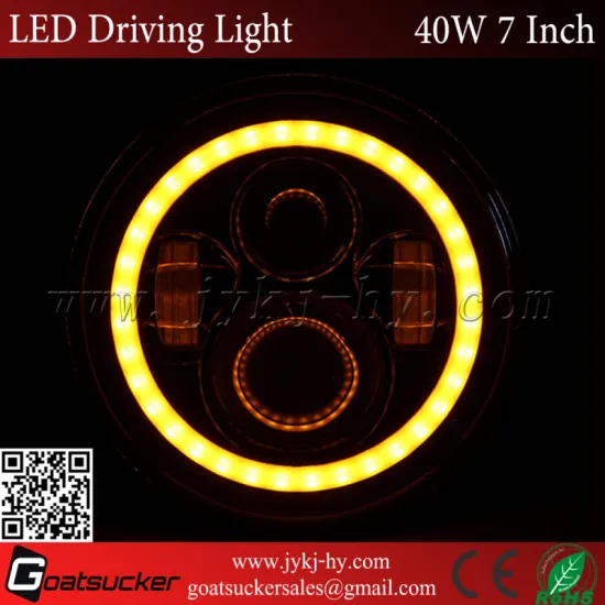 2016 hot sale Harley or Jeeps cars 7 inch halo ring LED driving head lights