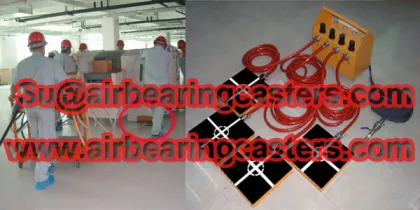 Air caster moving systems