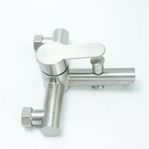 Silver Chromed Brass Single Handle Bathroom Shower Faucet