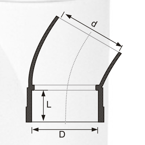 تركيب PVC من كوع 30 درجة للصرف