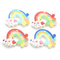 Kawaii Colorful Cloud Shaped Flat back Beads Handmade craft Decoration Spacer For Kids DIY Toy Ornaments