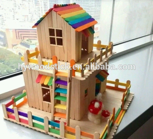 For Kids Colorful Creative House Craft Stick