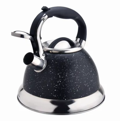 Black marble whistling coffee teapot kettle