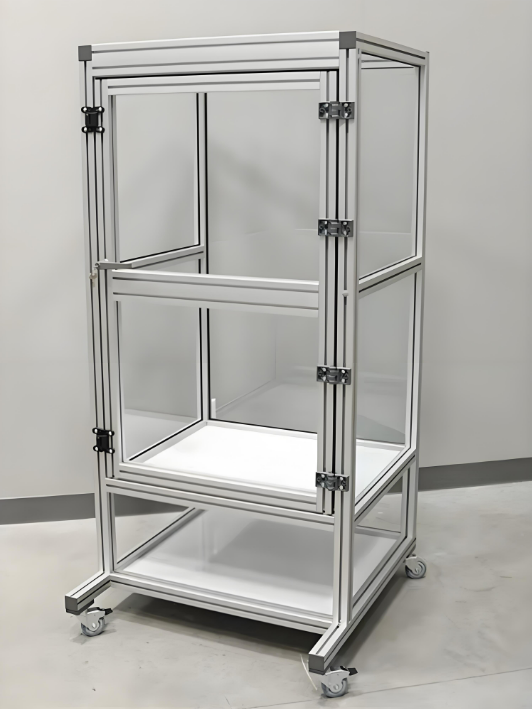 How are aluminium profile rack connected?