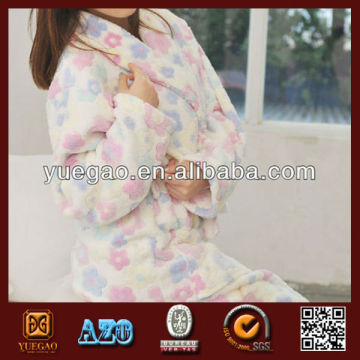 polyester coral fleece women bathrobe