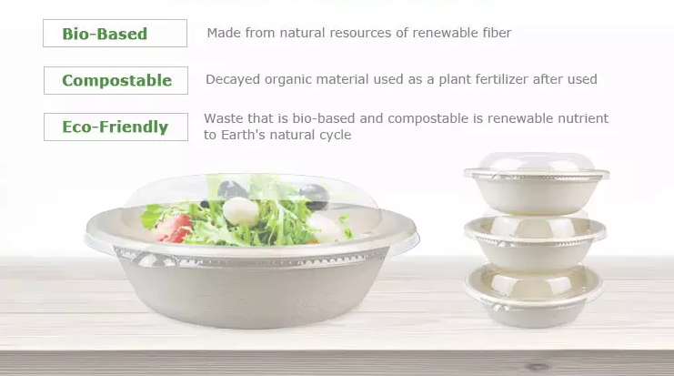  Eco‑friendly White Sugar Cane Bowl...