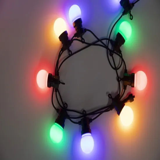 Outdoor Low Voltage G50 Festoon Lights 10M with Color LED Bulbs - Waterproof Garland