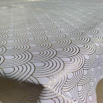 fish gold with PU fabric backing Tablecloth
