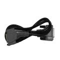 Graues DB15-Kabel mit zwei männlichen und weiblichen Anschlüssen