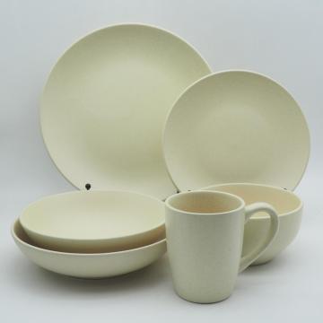 Günstige Farbglasur Keramikgeschirr Steinton Dinner Set Homeware