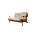 Współczesna drewniana tkanina ramowa 2-osobowa sofa salonowa