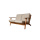 Contemporary Wooden Frame Fabric 2-Seater Lounge Sofa