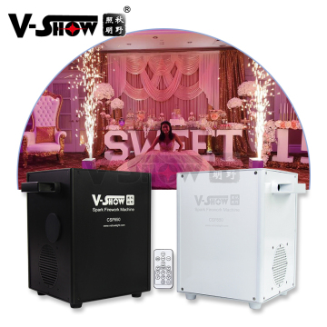 VSHOW CSF650 650W Cold Fireworks Spark Machine DMX 512 Controlled Stage Effects (2PCS With Case)