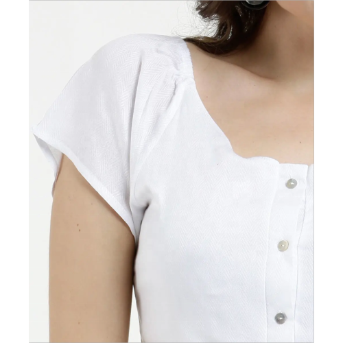 Short Sleeve O-Neck Button Down T Shirts