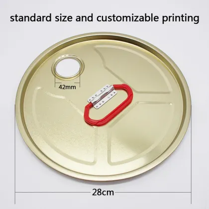 Metal lock lid with the ring