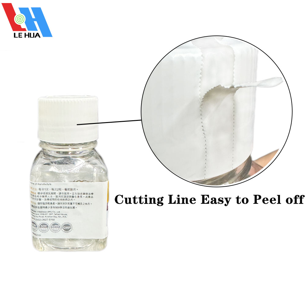 White perforated heat shrink wrap bands White perforated heat shrink wrap bands