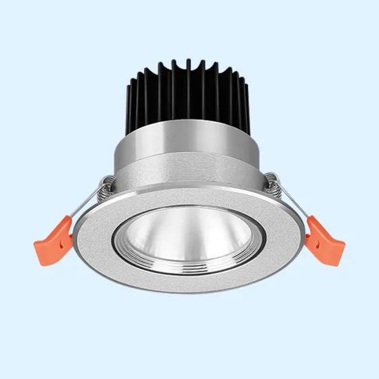 Commercial Ceiling Downlight 95mm Cut Out 7W 28° Beam Angle Silver LED COB Recessed Spotlight for Hotels