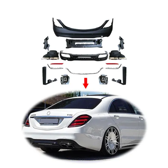 Mercedes W222 S63 AMG Style Grille Upgrade Kit: 2014-2020 Body Kit Surround