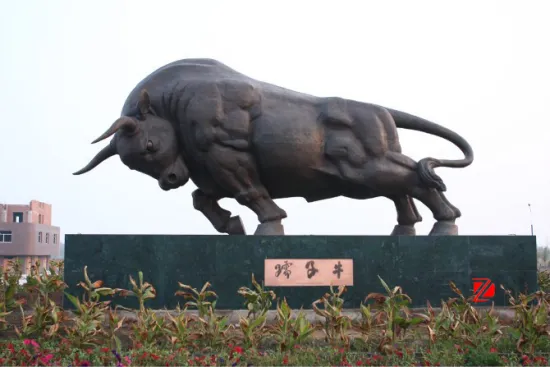 bronze bull decorate gardens
