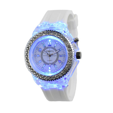 เจนีวา 2019 AliExpress เจนีวานาฬิกา Lady Men สายซิลิโคนด้านบนเพชรนาฬิกา Dial Design Sport Men นาฬิกาข้อมือ Reloj Mujer