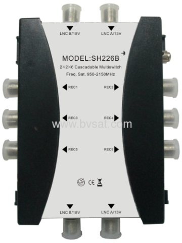 Fresh New Style 2x2x6 Cascadeable Sat Multiswitch 