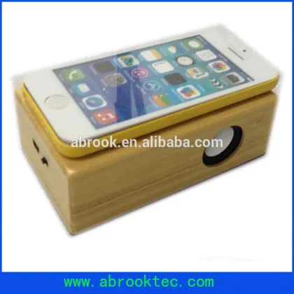 wood mutual induction speaker for iPhone / Samsung Cellphone / PC