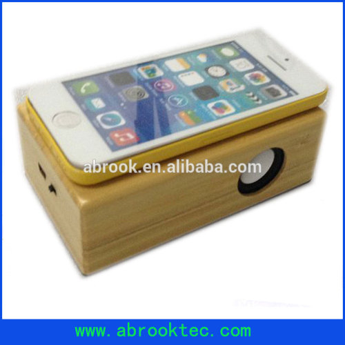 wood mutual induction speaker for iPhone / Samsung Cellphone / PC