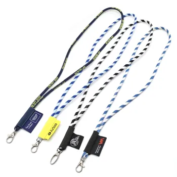 Custom Woven Labels for Lanyards with Embroidery Labels