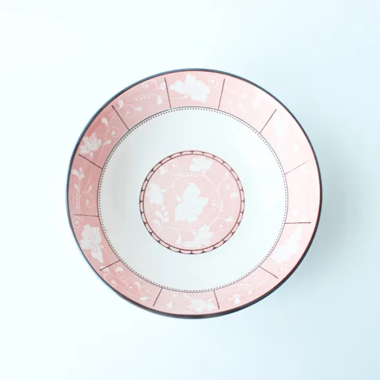 6.25'' Pink Plant Pad Printing Bowl