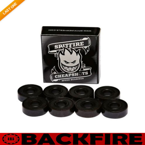 Backfire Cheapshot Skateboard Speed Bearings Black Removable Shields