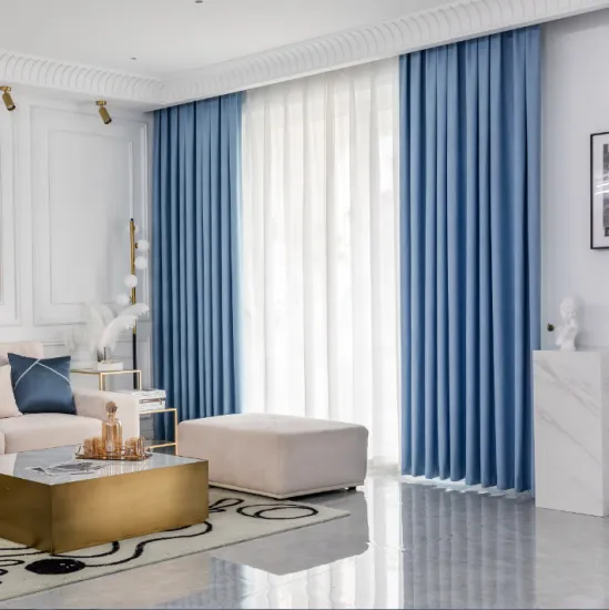 High-Quality Linen and Polyester Blend Curtains for Luxury Living Room Décor
