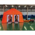 30 négyzetméteres narancssárga tömegfertőtlenítő sátor