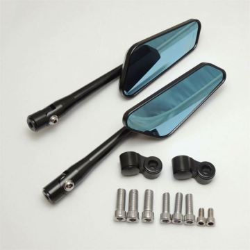 FCBEM037 Universal CNC Aluminum Motorcycle Rear View Mirror - HANDLE BAR END MIRRORS for Cafe Racers, Bobbers, Clubman & Choppers