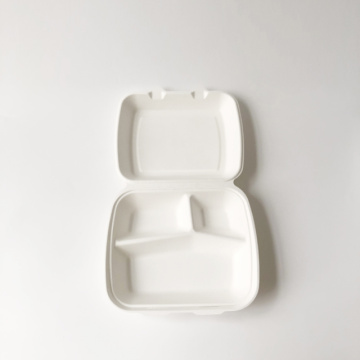 10 inch 3 compartment clamshell