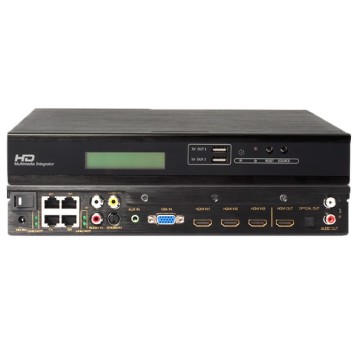 4 Ports 10/100m Network Switch with Remote Control HD Multimedia Integrator