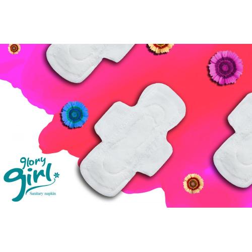 Eco friendly cotton sanitary napkins with spunlace cover